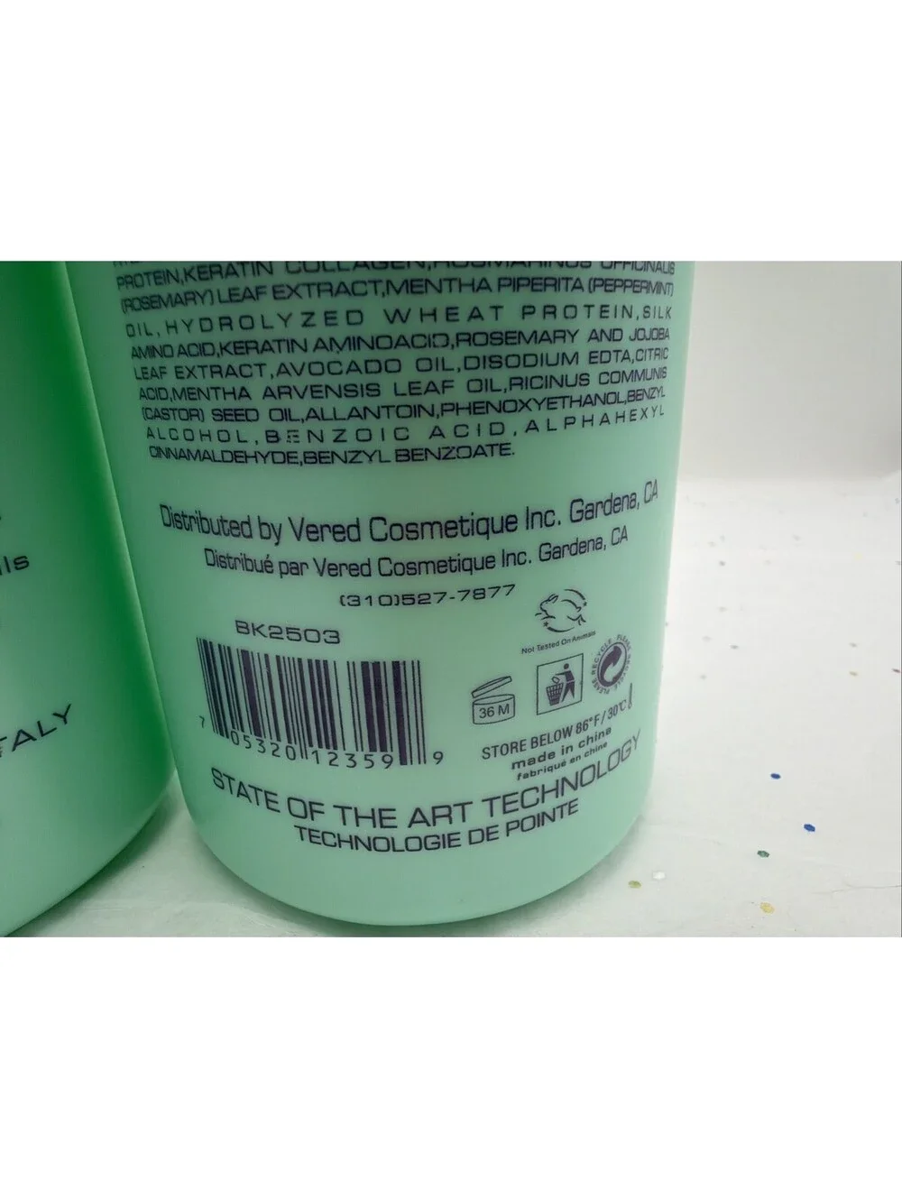Bio Keratin Protein Shampoo Avocado Rosemary Mint Strengthening 2 Pack 33.8 oz